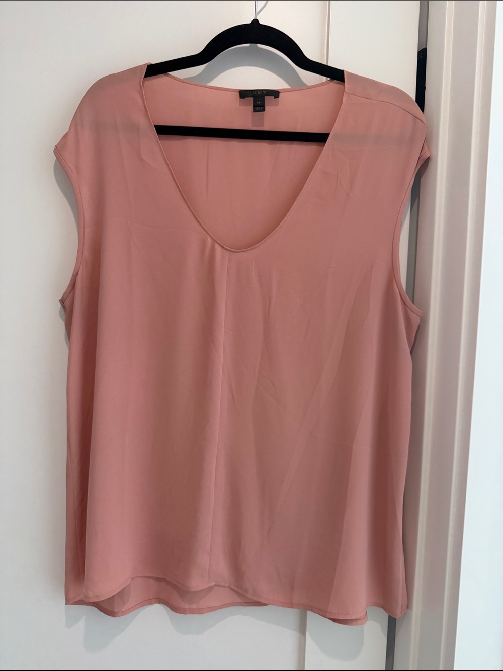 J. Crew Sleeveless V-Neck Camisole in Dusty Pink